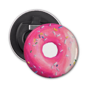 Abrebotellas Donut Con Escarcha Rosa Y Rocico