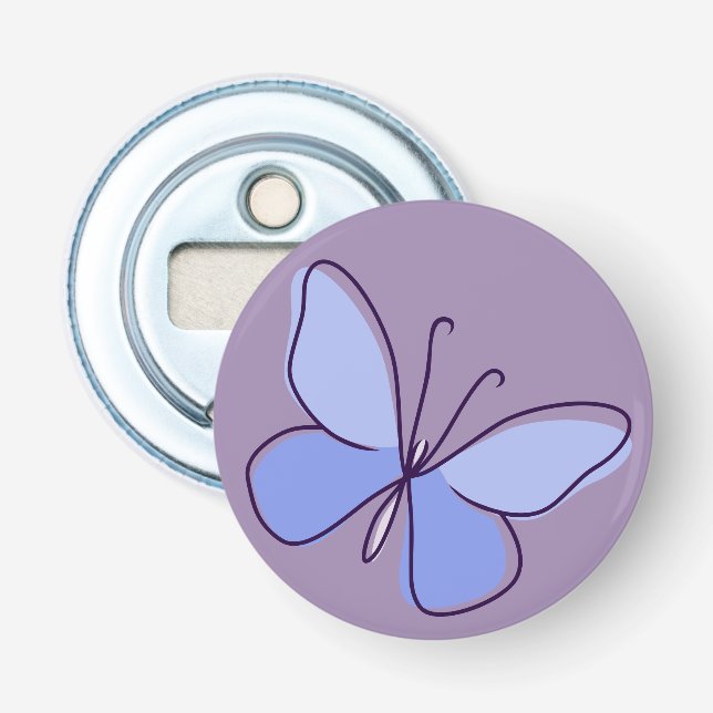 Abrebotellas Doodle de mariposa morado-azul de Guay Periwinkle (Anverso)