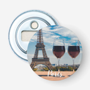 Abrebotellas Dos copas de vino con Torre Eiffel
