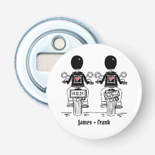 Abrebotellas Dos Grooms Biker Motorcycle Wedding Favor