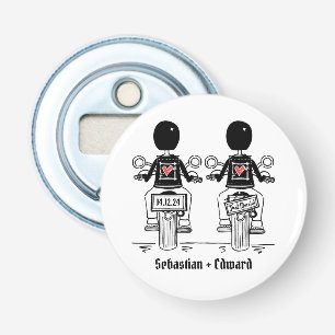 Abrebotellas Dos Grooms Biker Motorcycle Wedding Favor