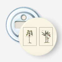 Dos palmeras enmarcadas en miniatura
