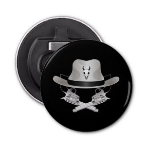 Abrebotellas Dos pistolas cruzadas y gorra