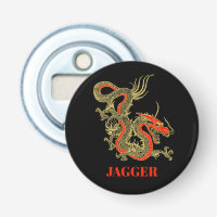 Dragón chino negro de oro rojo