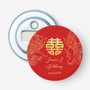 Abrebotellas dragón y fénix de boda china