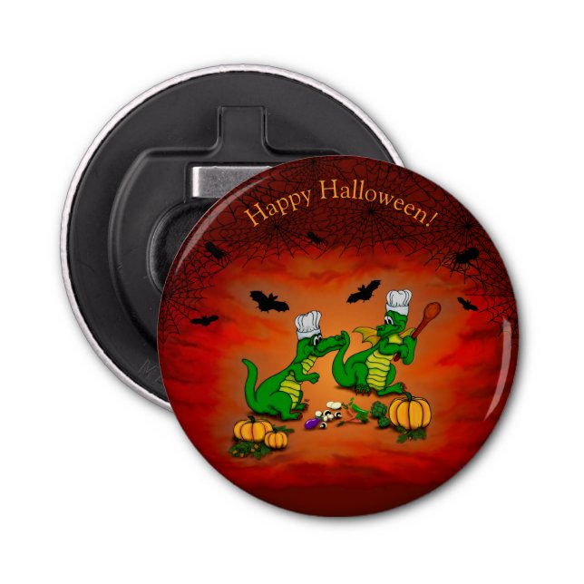 Abrebotellas Dragones - ¡Feliz Halloween! Hoy cocinaré (Anverso)