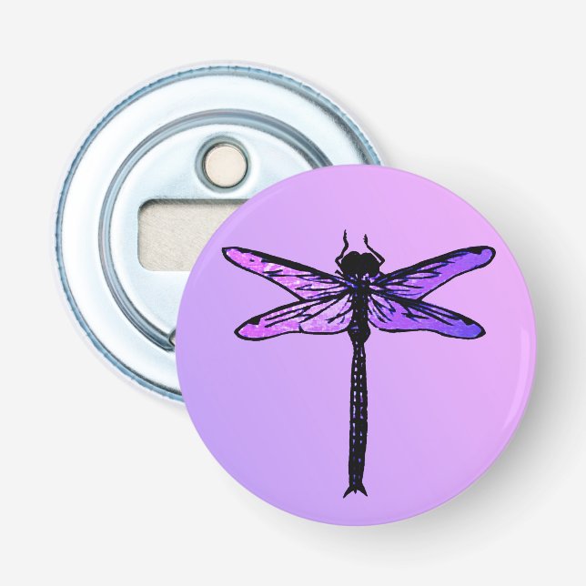 Abrebotellas Dragonfly japonés vintage, amethyst morple (Anverso)