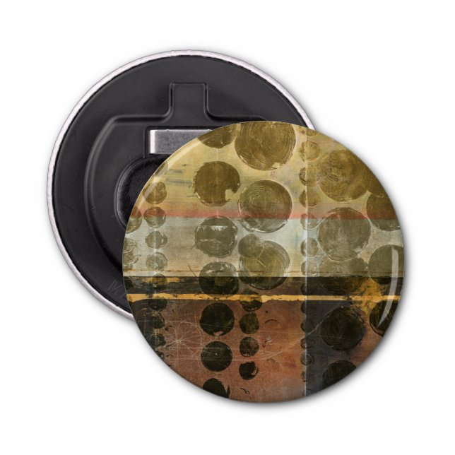 Abrebotellas Dropletas verdes circulares (Anverso)