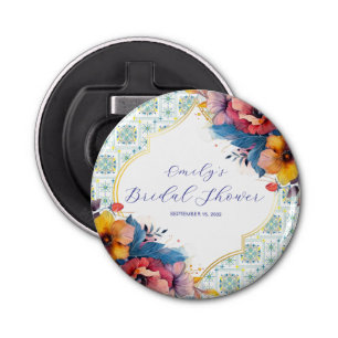 Abrebotellas Ducha Bridal Elegante Azul Mediterráneo