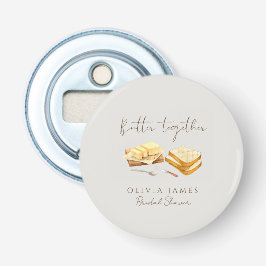 Abrebotellas Ducha de novia de pan y mantequilla chic