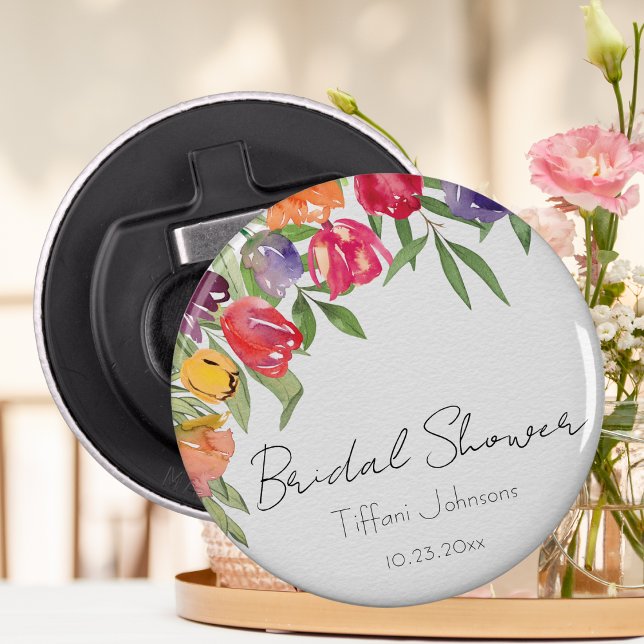 Abrebotellas Ducha de Novia Divertida y Brillante con Tulipanes (Subido por el creador)