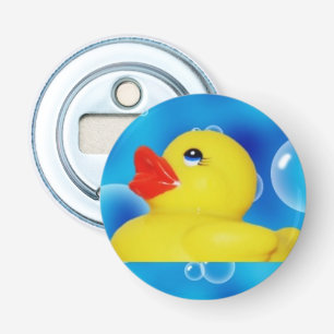 Abrebotellas Ducky de goma amarillo en burbujas