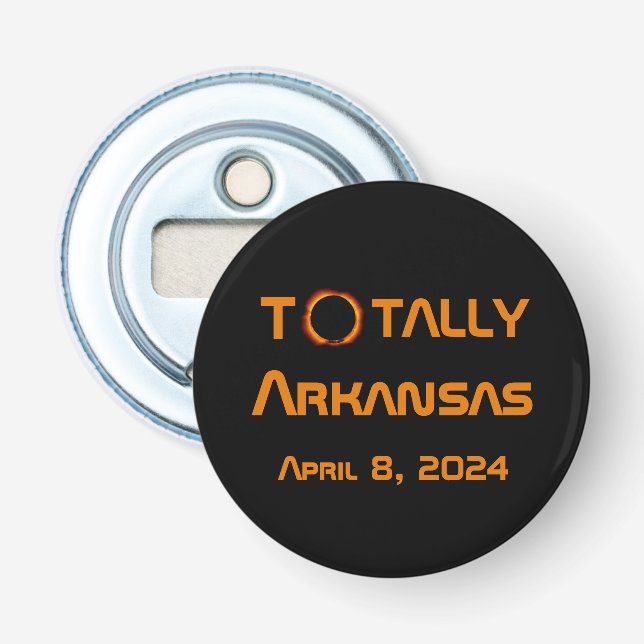 Abrebotellas Eclipse solar total de Arkansas 2024 (Anverso)