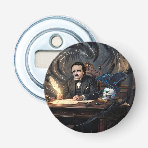 Abrebotellas Edgar A. Poe Componiendo El Cuervo En Sueños Gótic
