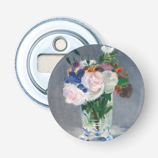 Abrebotellas Edouard Manet - Flores en un jarrón de cristal (Anverso)