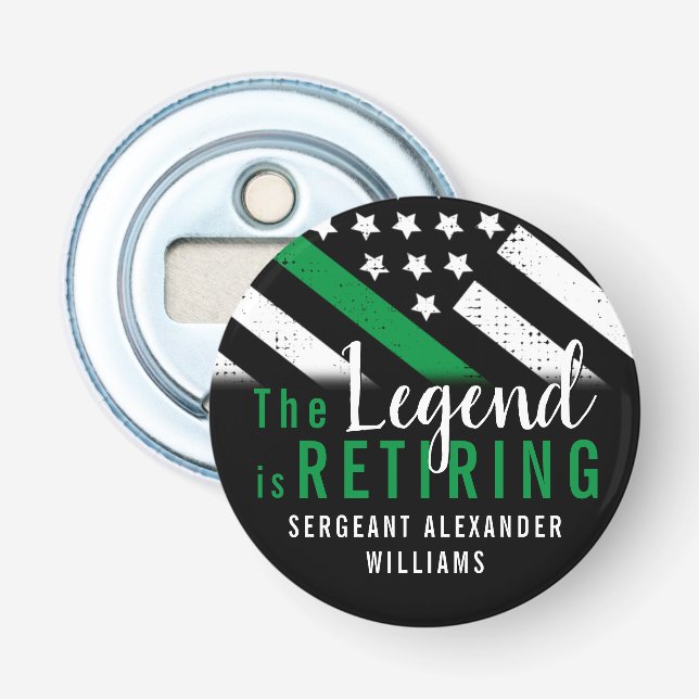 Abrebotellas Ejército de Jubilación Militar de Bandera de la Lí (Anverso)