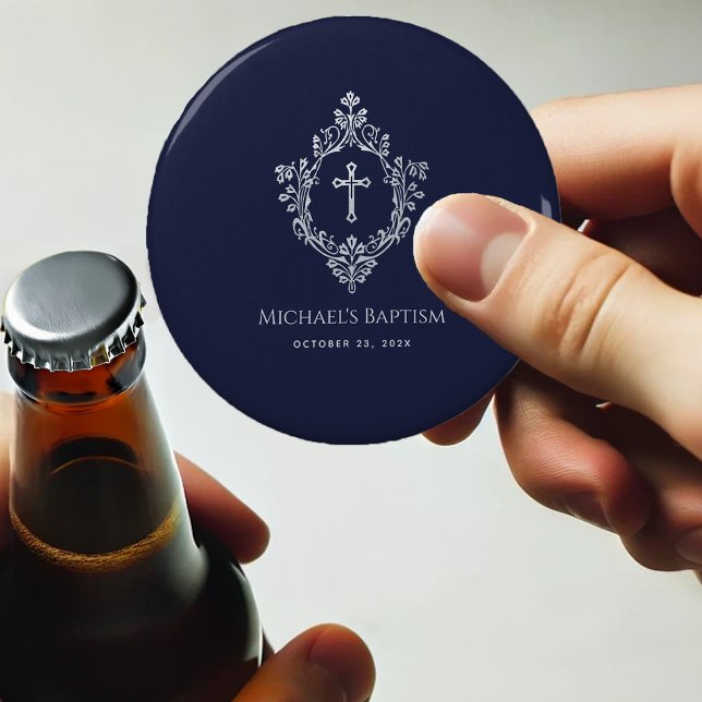 Abrebotellas El bautismo escudo favorece la elegancia azul de l (Subido por el creador)