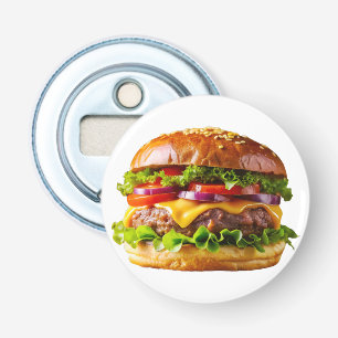Abrebotellas El delicioso y apetitoso thic de hamburguesa apila