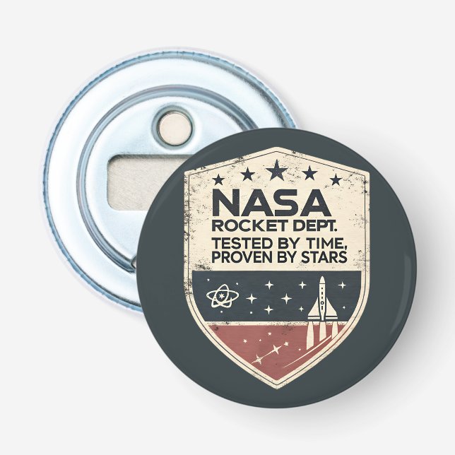Abrebotellas El departamento de cohetes de la NASA probado por  (Anverso)