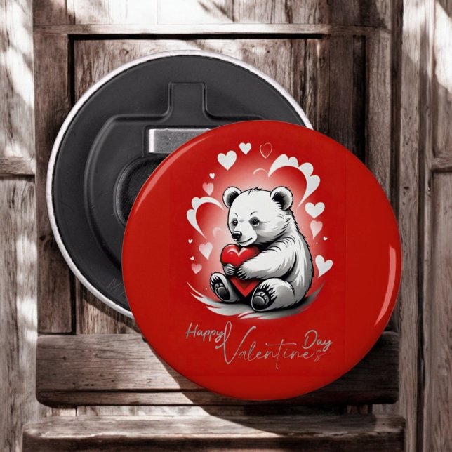 Abrebotellas El día de San Valentín con Oso Teddy rico (Subido por el creador)