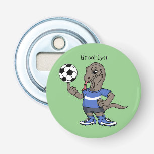 Abrebotellas El gracioso personalizado de fútbol del dragón Kom