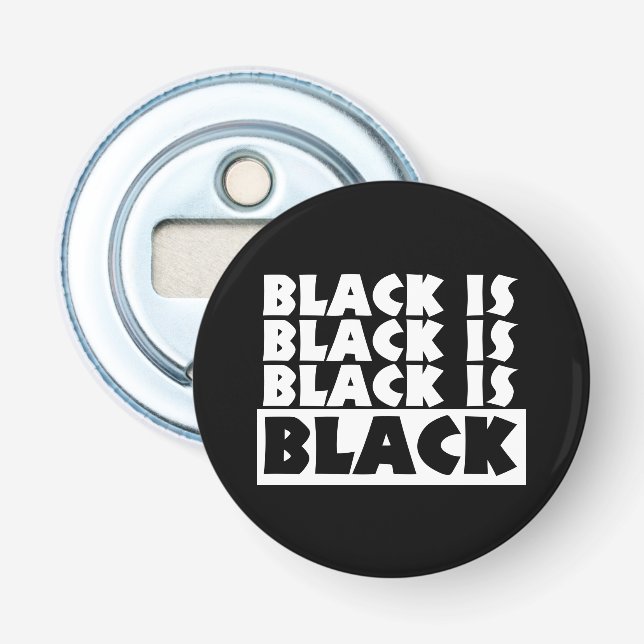 Abrebotellas El negro es negro (Anverso)