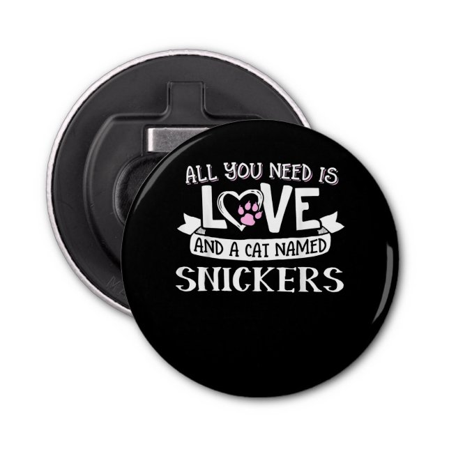 Abrebotellas El nombre del gato Snickers Aovers | Todo lo que n (Anverso)