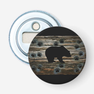 Abrebotellas El oso negro traza madera rústica