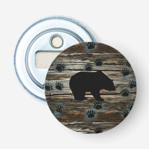 Abrebotellas El oso negro traza madera rústica