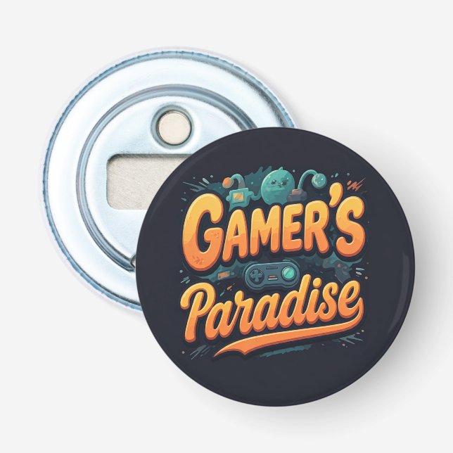Abrebotellas El paraíso de los gamer (Anverso)