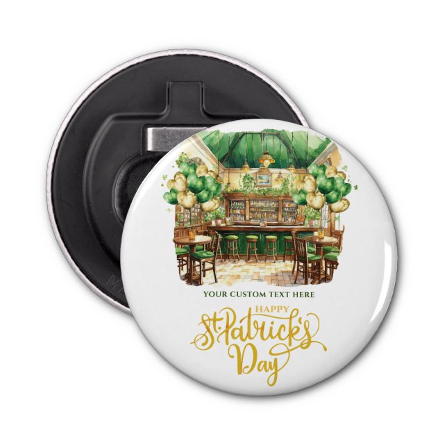 Abrebotellas El pub St. Patrick's Day personalizado (Anverso)