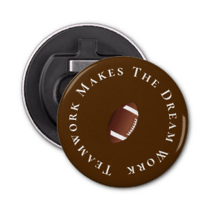 Abrebotellas El trabajo en equipo blanco sobre marrón hace el t