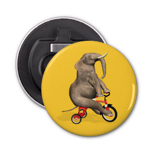 Abrebotellas Elefante Cuto Montando Un Triciclo