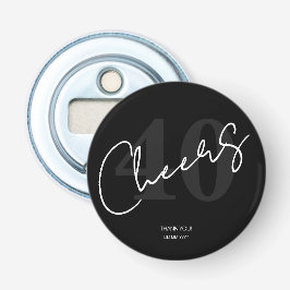 Abrebotellas Elegant Black and White Forty 40th Birthday