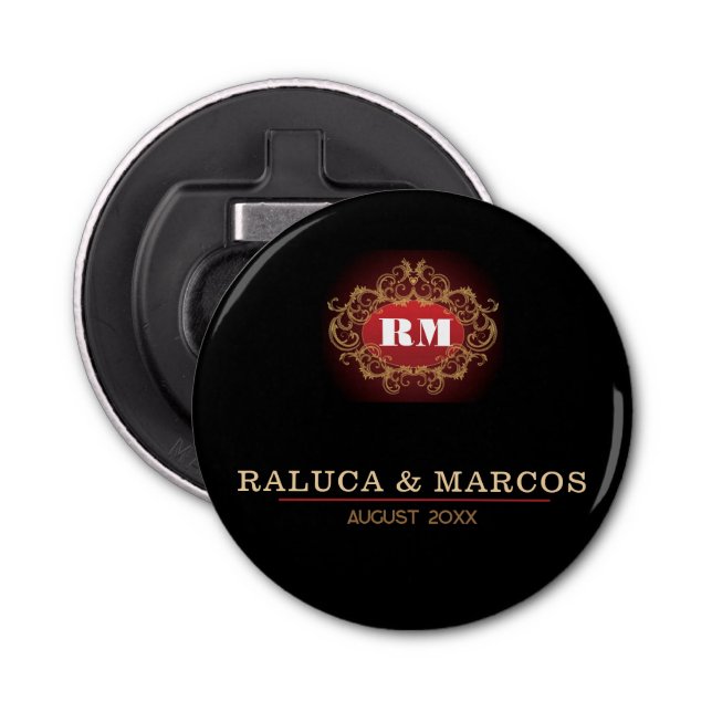 Abrebotellas Elegant monogram,initials,custom brand luxury  (Anverso)