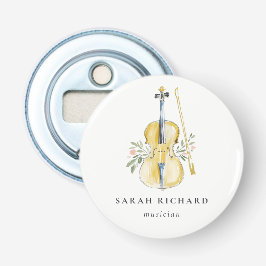 Abrebotellas Elegant Watercolor Violin Musician Music Teacher