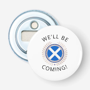 Abrebotellas Elegant We'll Be Coming Insignia de la bandera d