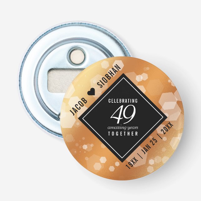 Abrebotellas Elegante 49° Aniversario del Boda del Cobre (Anverso)