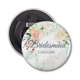 Abrebotellas Elegante acuarela Floral Bridesmaid Personalizada