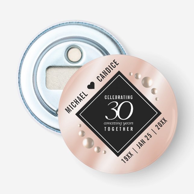 Abrebotellas Elegante celebración del 30° Aniversario de la Bod (Anverso)