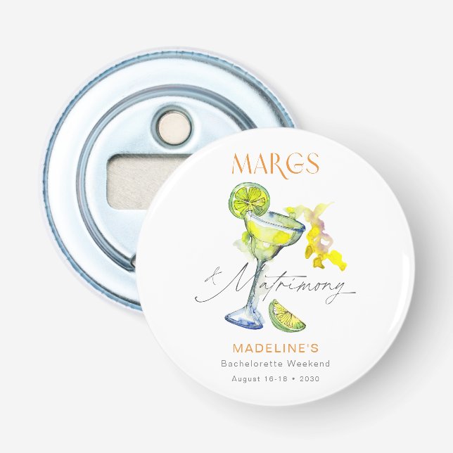 Abrebotellas Elegante fin de semana de soltera Margs & Matrimon (Anverso)