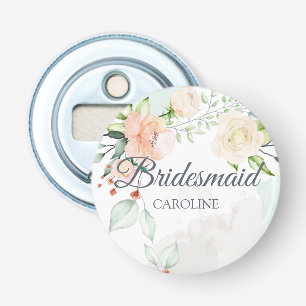 Abrebotellas Elegante Floral Acuarela Bridesmaid Personalizado