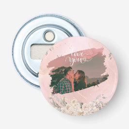 Abrebotellas Elegante foto de pareja floral