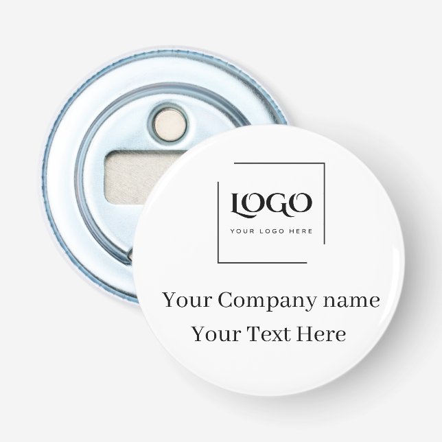 Abrebotellas Elegante plantilla de tu logo personalizada (Anverso)