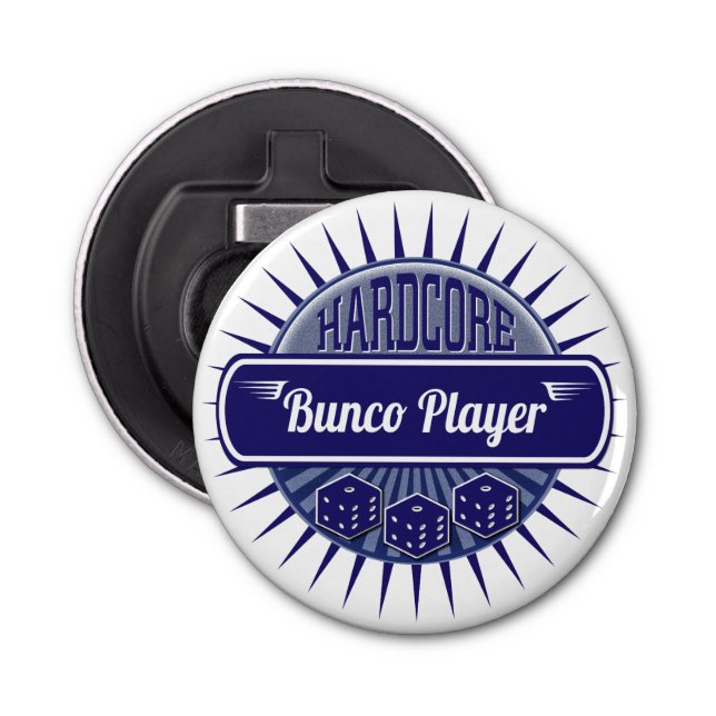 Abrebotellas Elegante Retro Bunco Player Lucky Dice Azul (Anverso)
