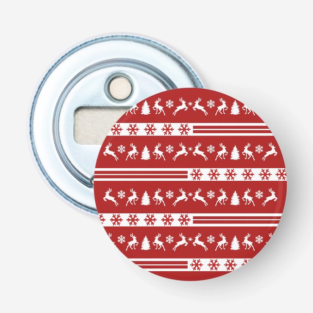 Abrebotellas Elegantes líneas de copos de nieve para renos (Anverso)