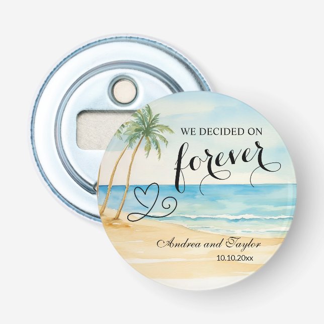Abrebotellas Elegimos Favor de boda Forever Elegant (Anverso)