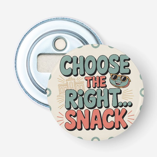 Abrebotellas Elige el Snack Correcto (Anverso)