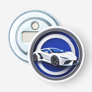 Abrebotellas Emblema de Coche Deportivo Blanco de Lujo