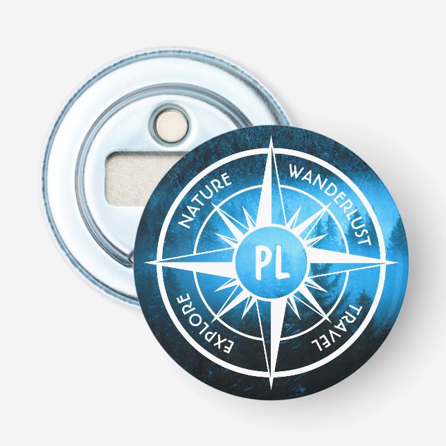 Abrebotellas Emblema de la estrella de la brújula monograma nie (Anverso)